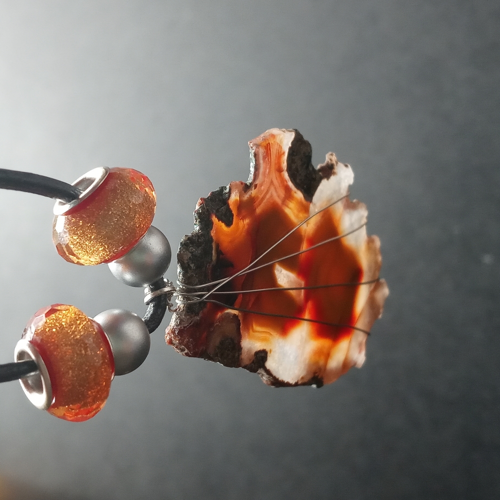 Hand made Natural Stone Adjustable Necklace